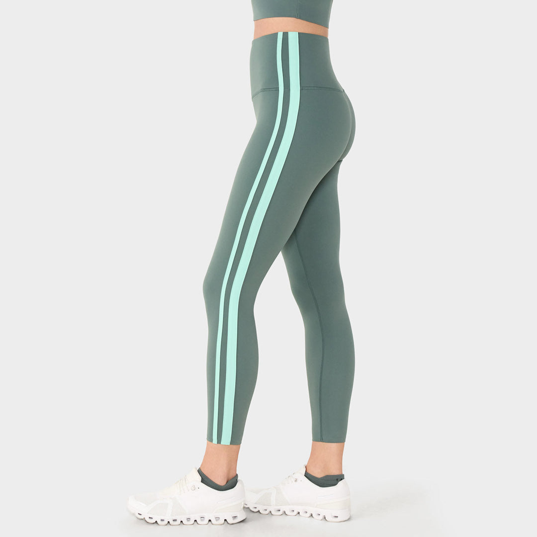 High Waisted 7/8 Stripe Leggings Balsam/Breeze
