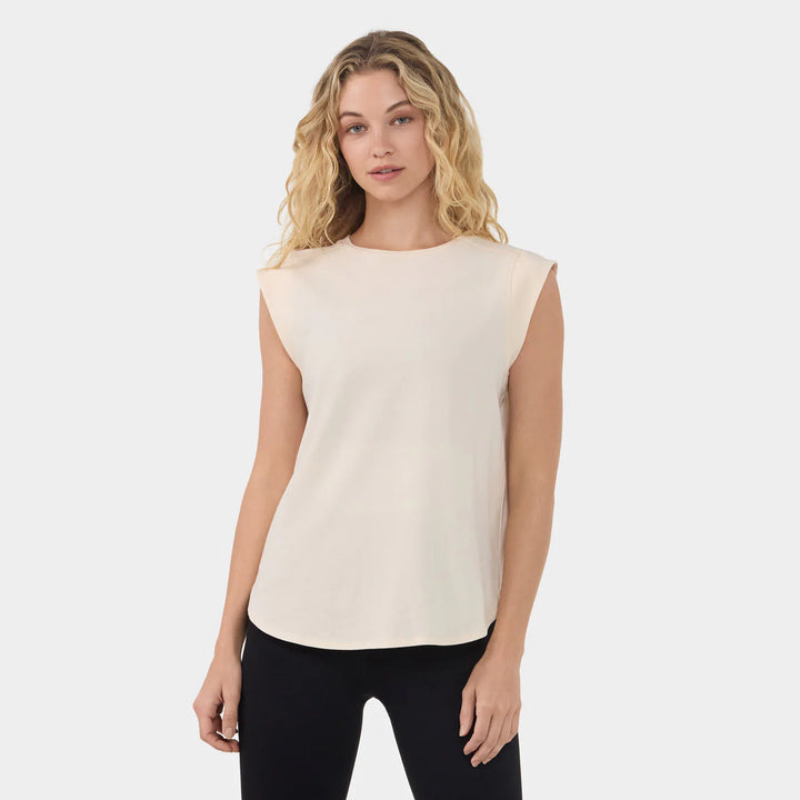 Cap Sleeve Crewneck Tee