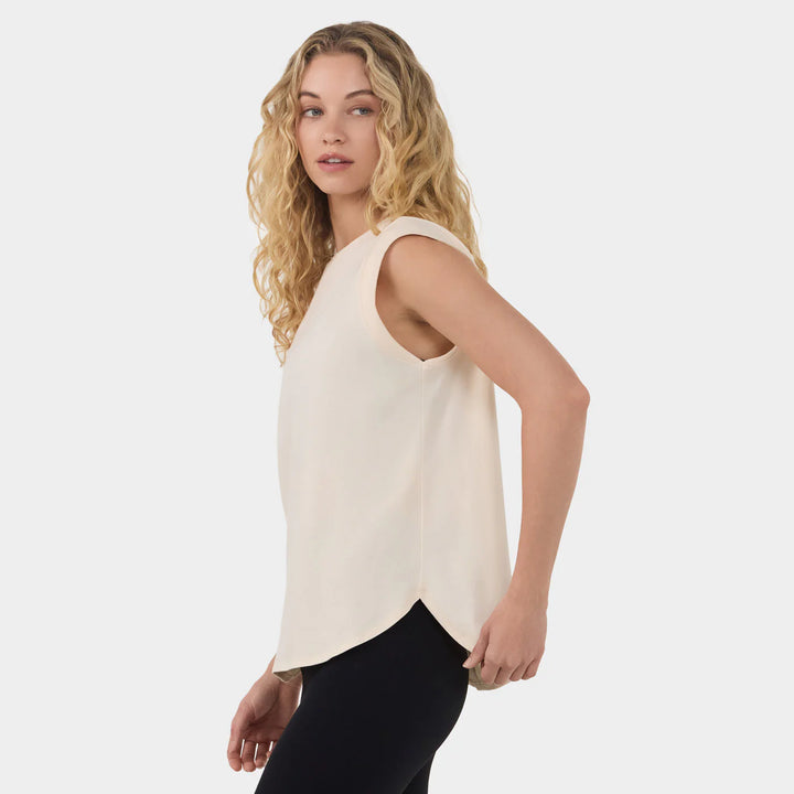 Cap Sleeve Crewneck Tee