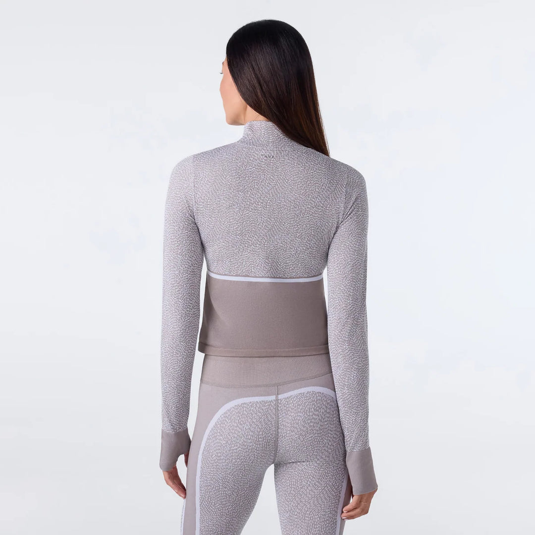 Seamless Jacquard Long Sleeve Top