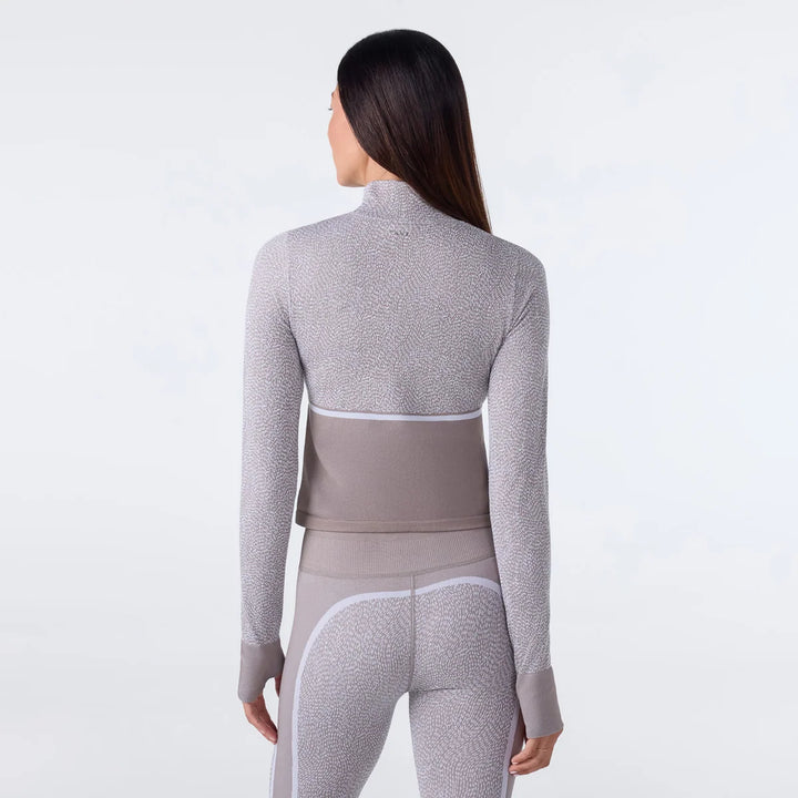 Seamless Jacquard Long Sleeve Top